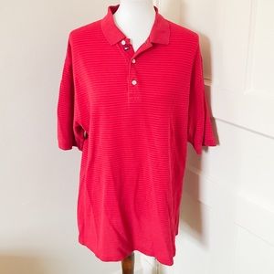3/$30 Tommy Hilfiger Golf Red Striped Polo Sz L
